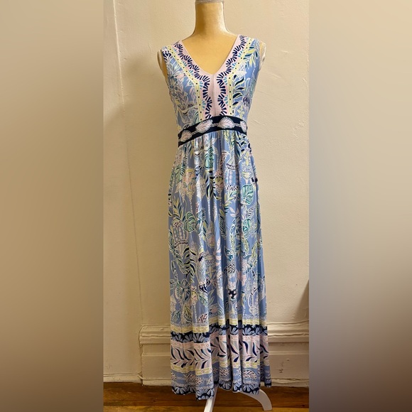 Lilly Pulitzer Dresses & Skirts - Lilly Pulitzer McKinley Maxi Dress Blue Peri Lapis Lanterns size Small